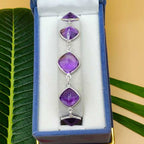 Classic Handmade 925 Sterling Silver Amethyst Bracelet Timeless Design