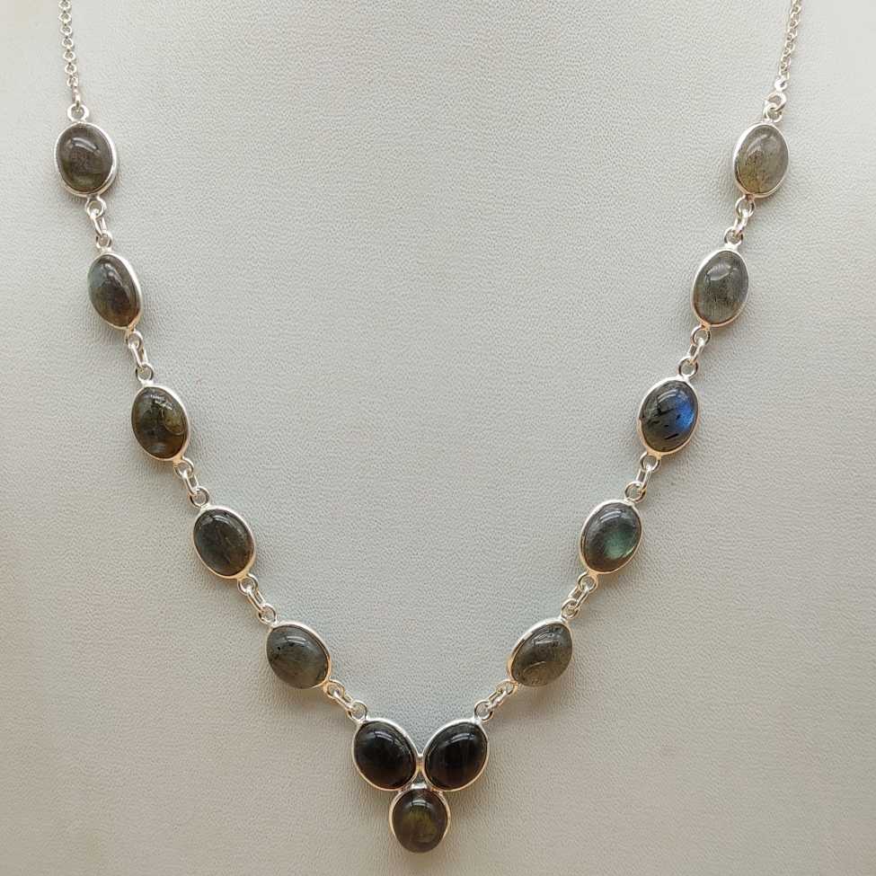 Labradorite Gemstone 925 Silver Personalized Necklace