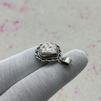 Pink Larimar 925 Sterling Silver Handmade Pendant | Pastel Bohemian Jewelry