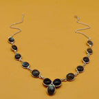 Labradorite Gemstone 925 Silver Personalized Necklace