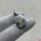 Citrine 925 Sterling Silver Handmade Pendant | Elegant Minimal Pendant