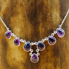 Amethyst Gemstone 925 Silver Personalized Necklace