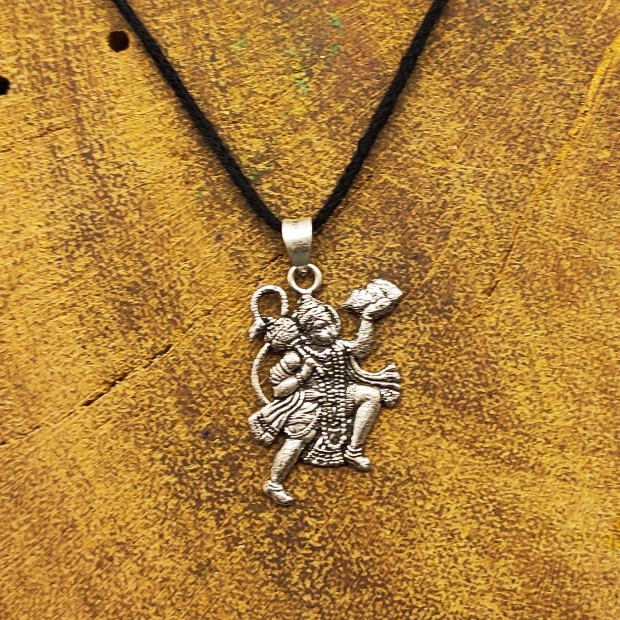 Tribal Hanuman Lord Vintage Solid Silver Pendant Antique Finish One of a Kind