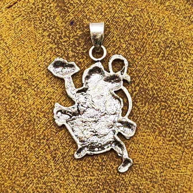 Tribal Hanuman Lord Vintage Solid Silver Pendant Antique Finish One of a Kind