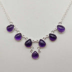 Amethyst Gemstone 925 Silver Personalized Necklace