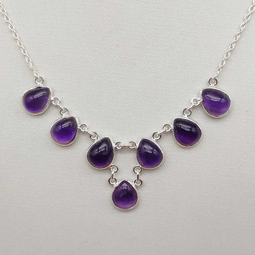 Amethyst Gemstone 925 Silver Personalized Necklace