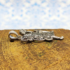 Tribal Hanuman Lord Vintage Solid Silver Pendant Antique Finish One of a Kind