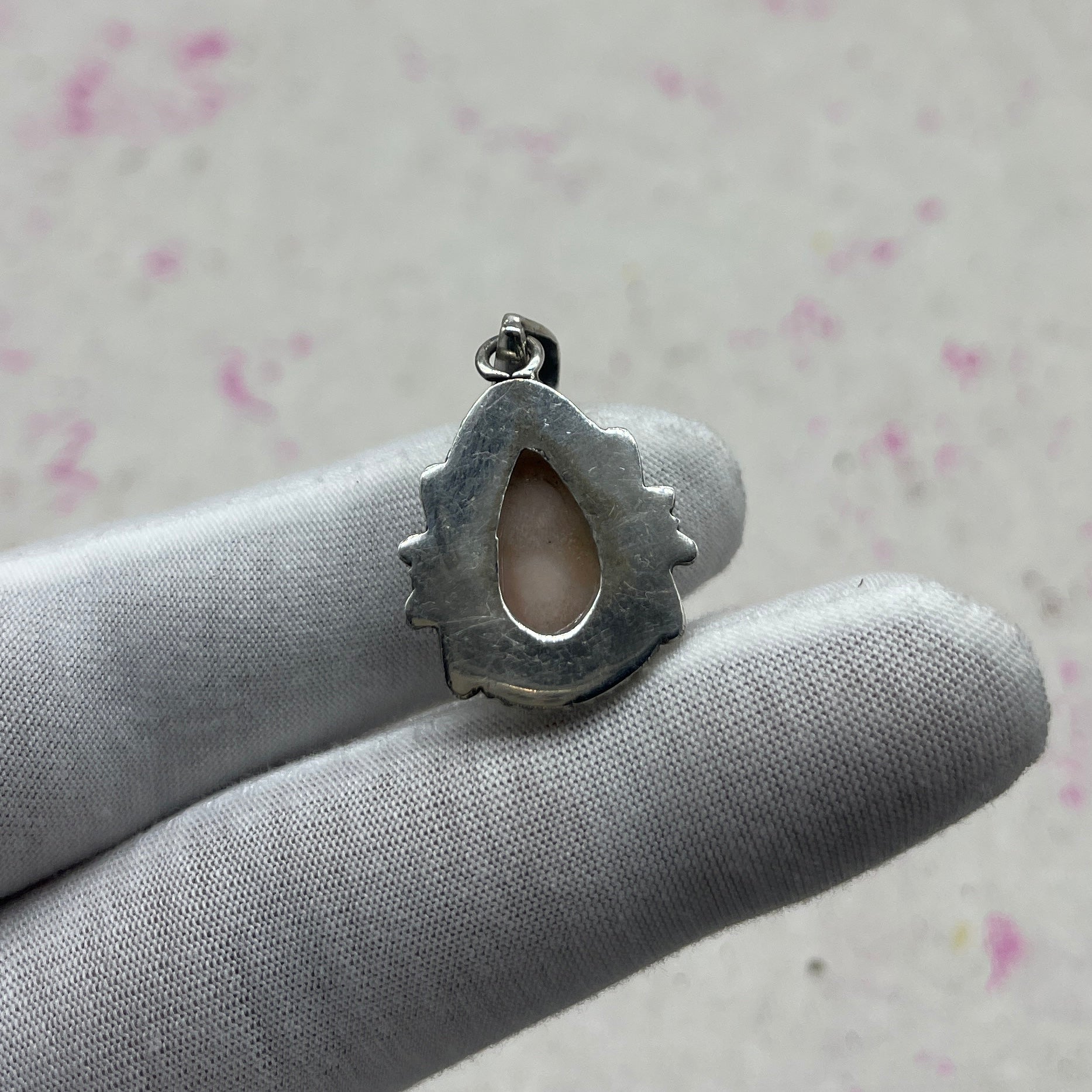Pink Larimar 925 Sterling Silver Handmade Pendant | Handmade Feminine Jewelry