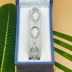 925 Sterling Silver Crystal Gemstone Handmade Bracelet
