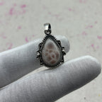 Pink Larimar 925 Sterling Silver Handmade Pendant | Handmade Feminine Jewelry