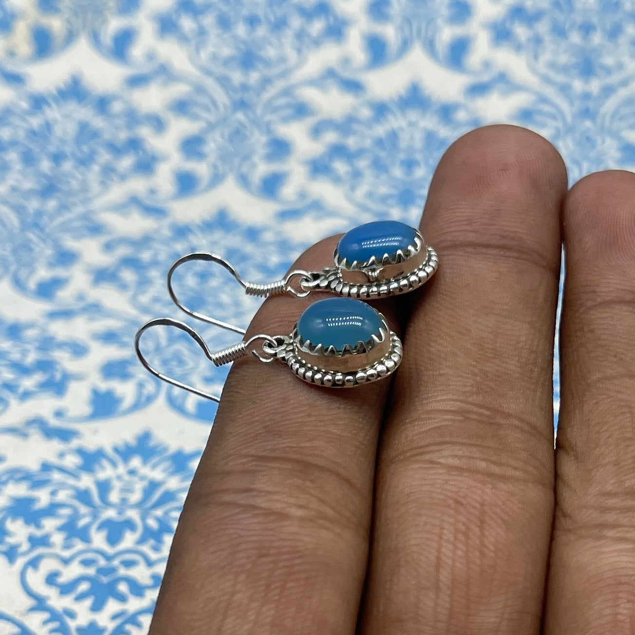 Elegant Chalcedony Earrings in 925 Silver – Everyday Style