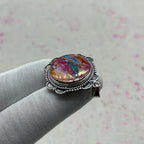 Spiny Oyster Turquoise 925 Sterling Silver Handmade Pendant | Rustic Boho Pendant