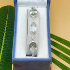 925 Sterling Silver Handmade Crystal Bracelet Natural Gemstone Minimal Jewelry