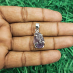 Deep Amethyst Gem Pendant – Handmade 925 Silver Nepali Designer Jewelry