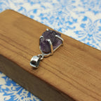 Deep Amethyst Gem Pendant – Handmade 925 Silver Nepali Designer Jewelry