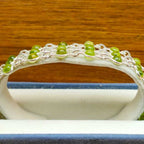 Peridot Round Shape Gemstone Bracelet 925 Sterling Silver Handmade Minimal Style