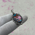 Spiny Oyster Turquoise 925 Sterling Silver Handmade Pendant | Tribal Silver Jewelry