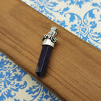 Faceted Amethyst Charm Pendant – Handmade 925 Silver Artisan Bohemian Jewelry