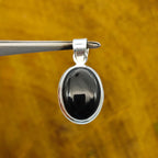 Black Onyx Nepali Bohemian Handmade Silver Pendant