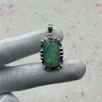Resin Glass 925 Sterling Silver Pendant – Contemporary Boho Pendant