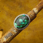 925 Sterling Silver Designer Tibetan Turquoise Oval Shape Ring