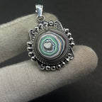 Fordite 925 Silver Handmade Designer Pendant Gift for Her