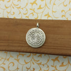 Lord Ganesha Hand-Painted Pendant in 925 Sterling Silver – Handmade Divine Frame