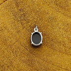 Black Star Gemstone 925 Silver Prong Pendant Necklace