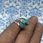 Classic Emerald Marquise Earrings – 925 Silver Natural Stone Bohemian Style