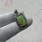 Glass Resin 925 Sterling Silver Handmade Pendant | Modern Boho Pendant