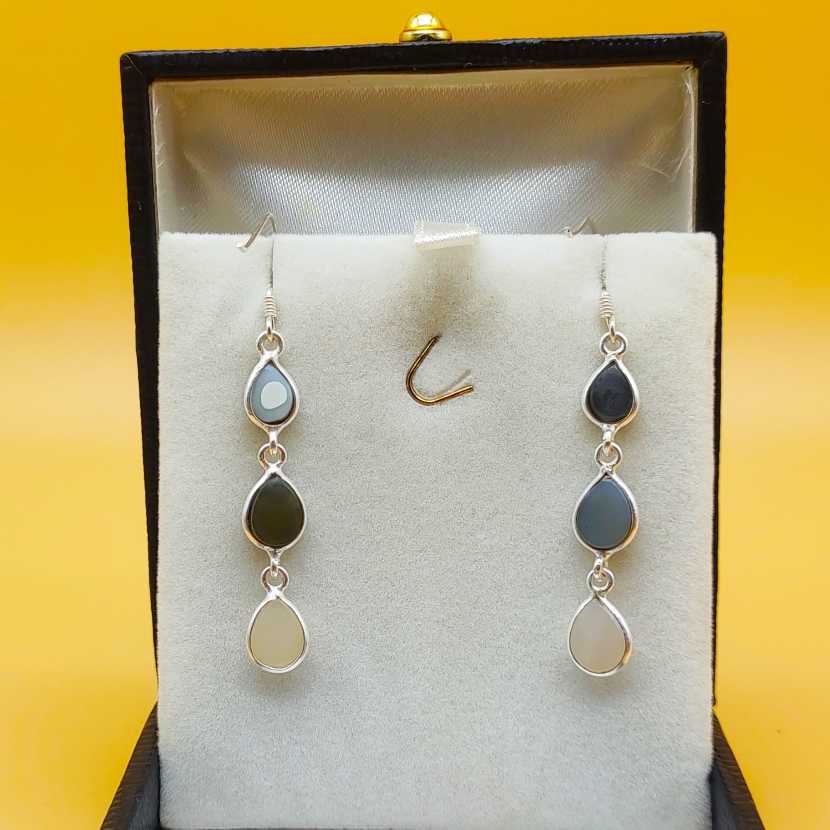 Handcrafted Druzy Bezel Setting 925 Silver Earrings