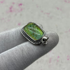 Glass Resin 925 Sterling Silver Handmade Pendant | Modern Boho Pendant