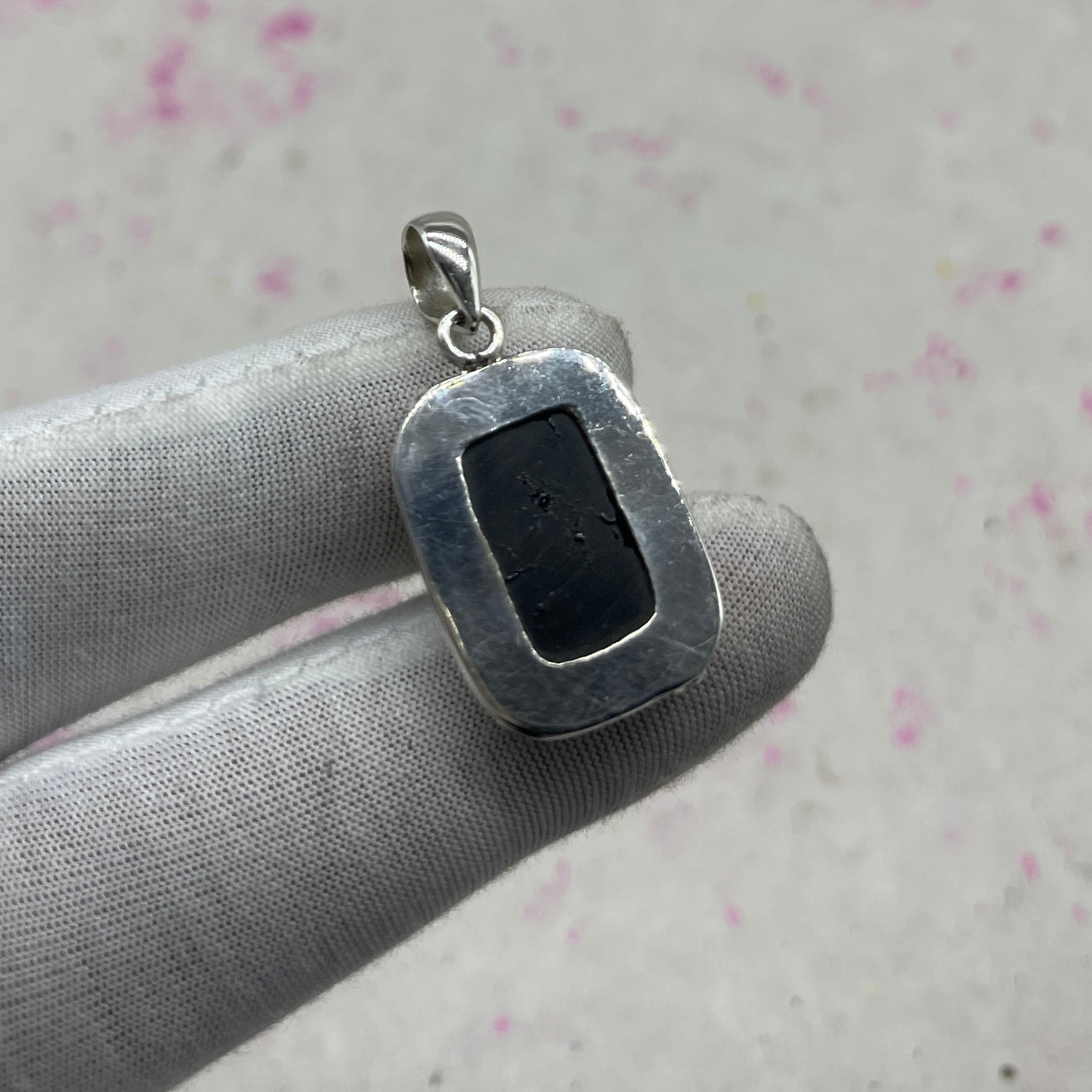 Glass Resin 925 Sterling Silver Handmade Pendant | Modern Boho Pendant