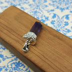 Raw Amethyst Statement Pendant – Nepali Handmade 925 Silver Boho Design