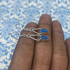 Chalcedony Silver Drop Earrings – Modern Chic Gemstone Style