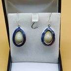 Cowrie Shell 925 Silver Gemstone Earring