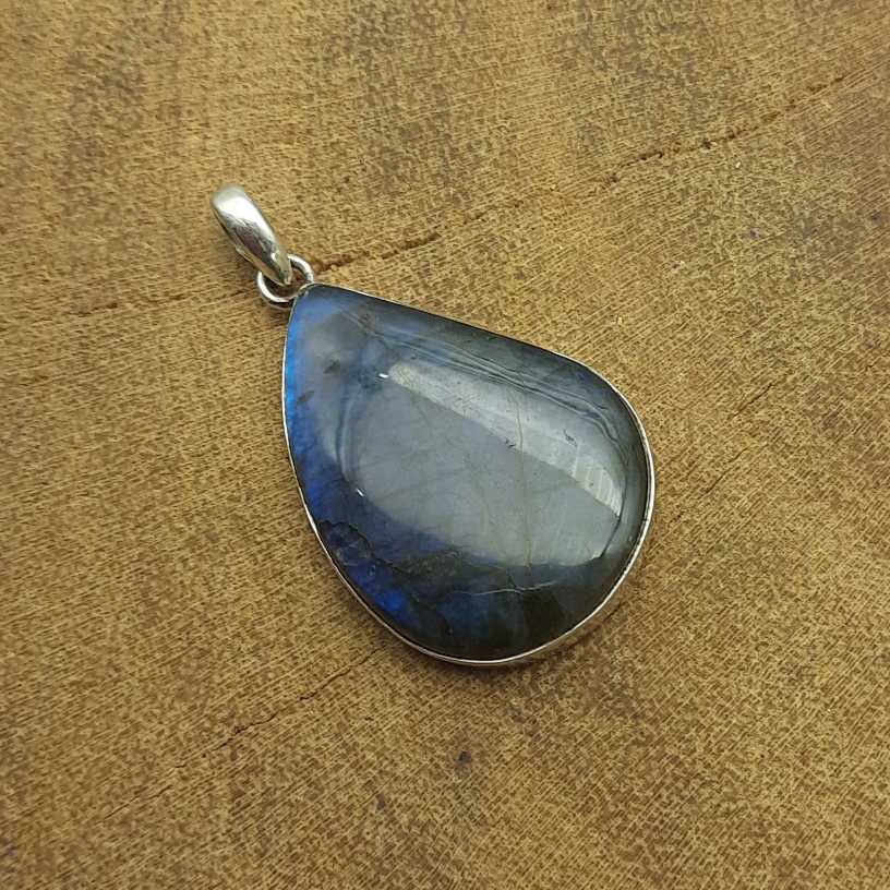 Labradorite Flash Pendant – Handmade 925 Silver Mystical Nepali Bohemian Jewelry