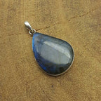 Labradorite Flash Pendant – Handmade 925 Silver Mystical Nepali Bohemian Jewelry