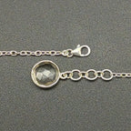 Clear Quartz 925 Silver Dainty Long Chain Bracelet Boho Handmade