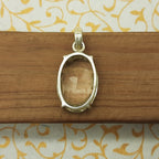 Crystal Quartz Healing Pendant – Handmade 925 Silver Nepali Artisan Design