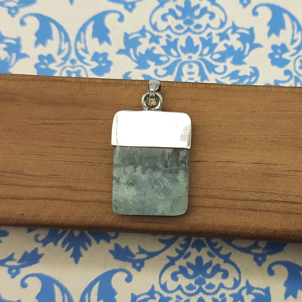 Amazonite Serenity Pendant – Handmade 925 Silver Bohemian Nepali Jewelry