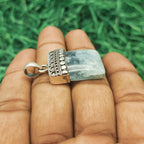 Amazonite Serenity Pendant – Handmade 925 Silver Bohemian Nepali Jewelry
