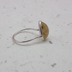 Rutilated Quartz 925 Silver Bezel Simple Ring For Women