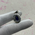 Dyed Sapphire 925 Sterling Silver Handmade Pendant | Deep Tone Statement Pendant