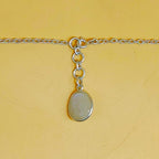 Rainbow Moonstone Chalcedony 925 Silver Boho Necklace Wholesale