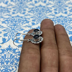 Fine Silver Black Onyx Earrings – Lightweight Handmade Round Earring