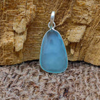 Natural Chalcedony 925 Silver Pendant Necklace