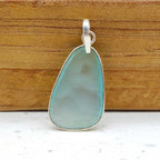 Natural Chalcedony 925 Silver Pendant Necklace