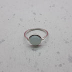 Chalcedony 925 Silver Bezel Simple Ring For Women