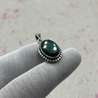 Dyed Emerald 925 Sterling Silver Handmade Pendant | Classic Tribal Pendant
